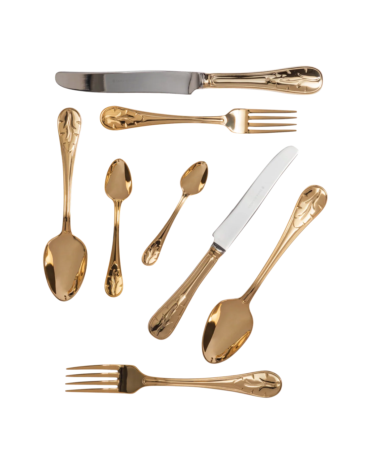 Flatware Tania Bulhoes Gold-Plated Stainless Steel (8)