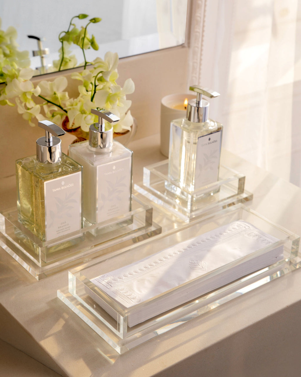 Tray Diamante Clear Medium