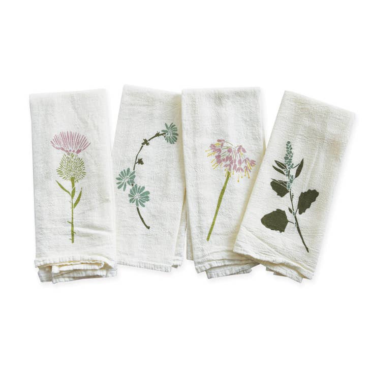 Set of 4 Cotton Flour Sack Napkins