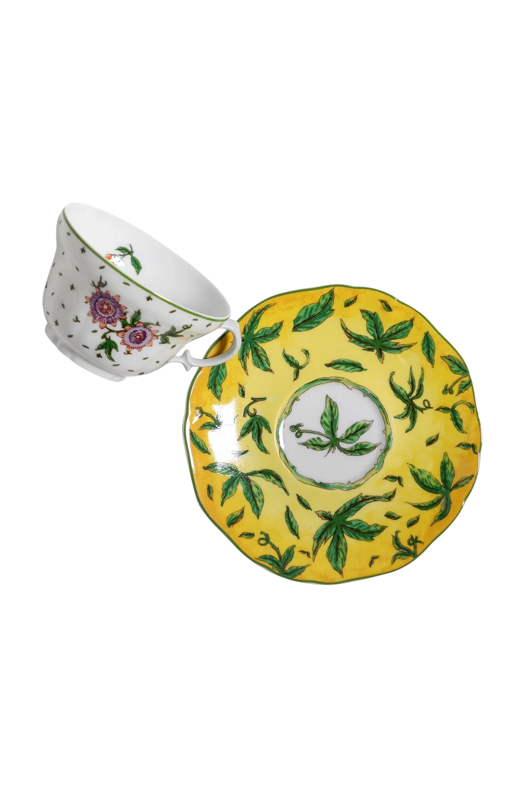 Tea Cup and Saucer Flor de Maracuja