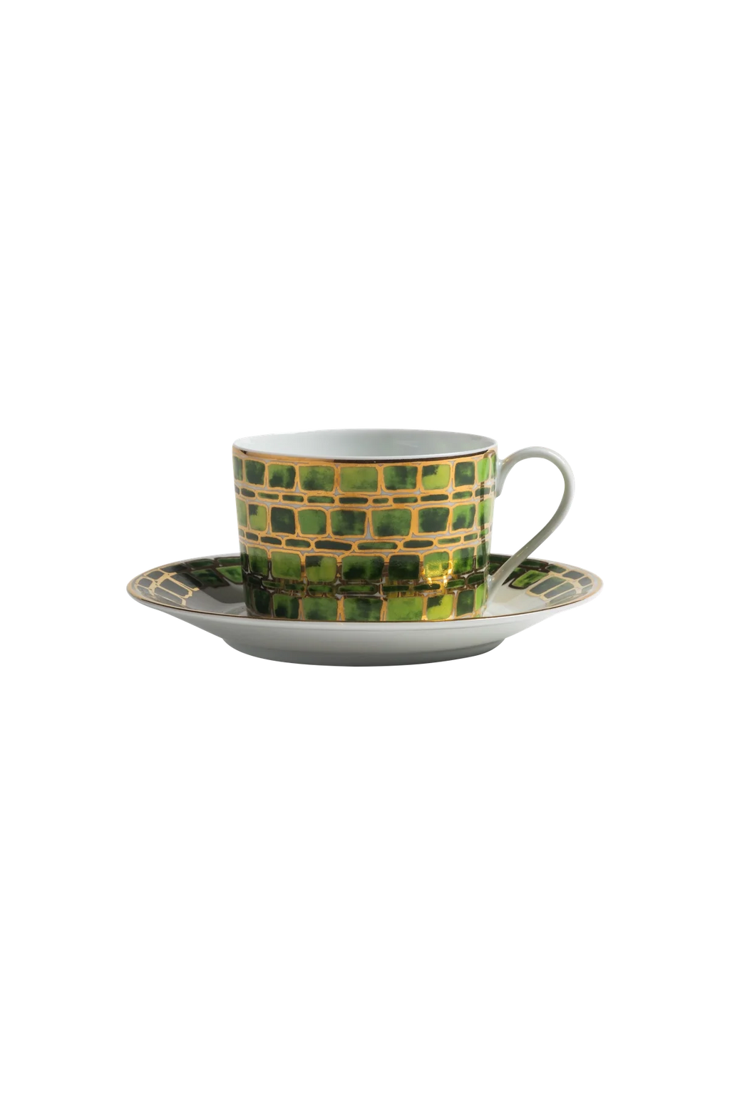 Tea Cup and Saucer Jade Green