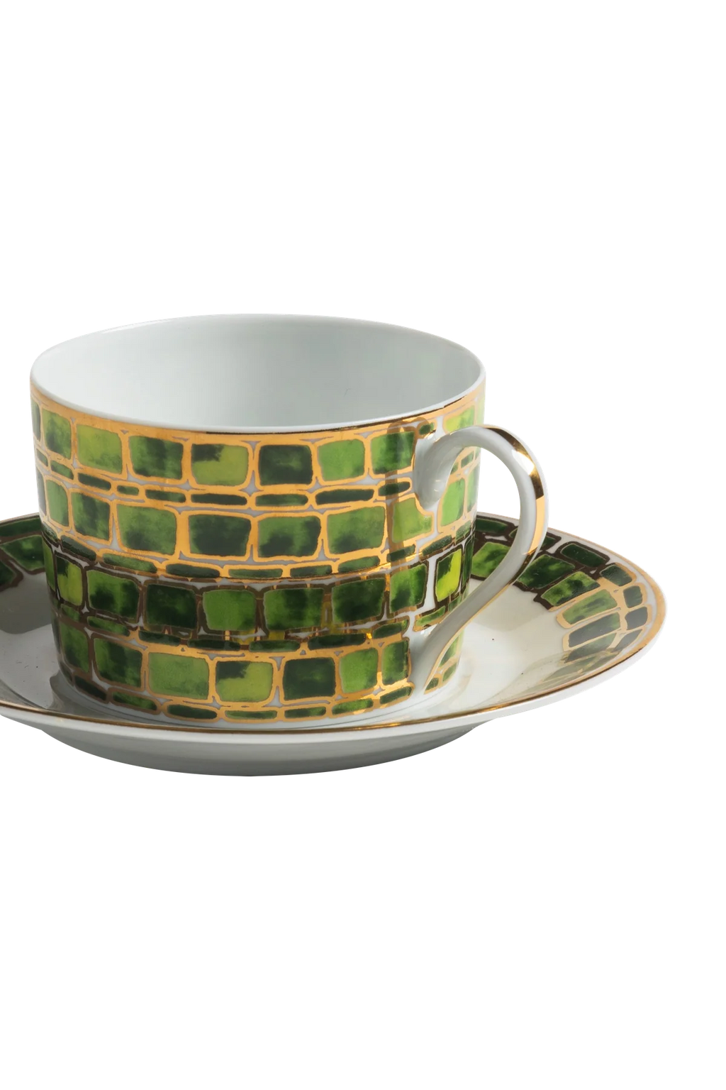 Tea Cup and Saucer Jade Green