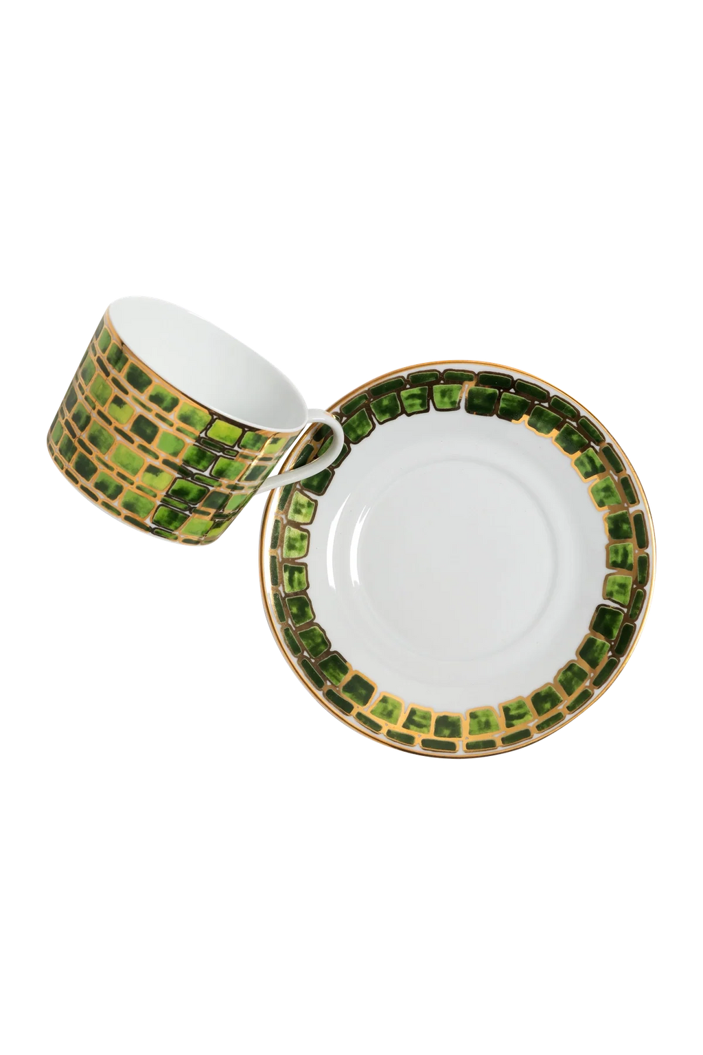 Tea Cup and Saucer Jade Green