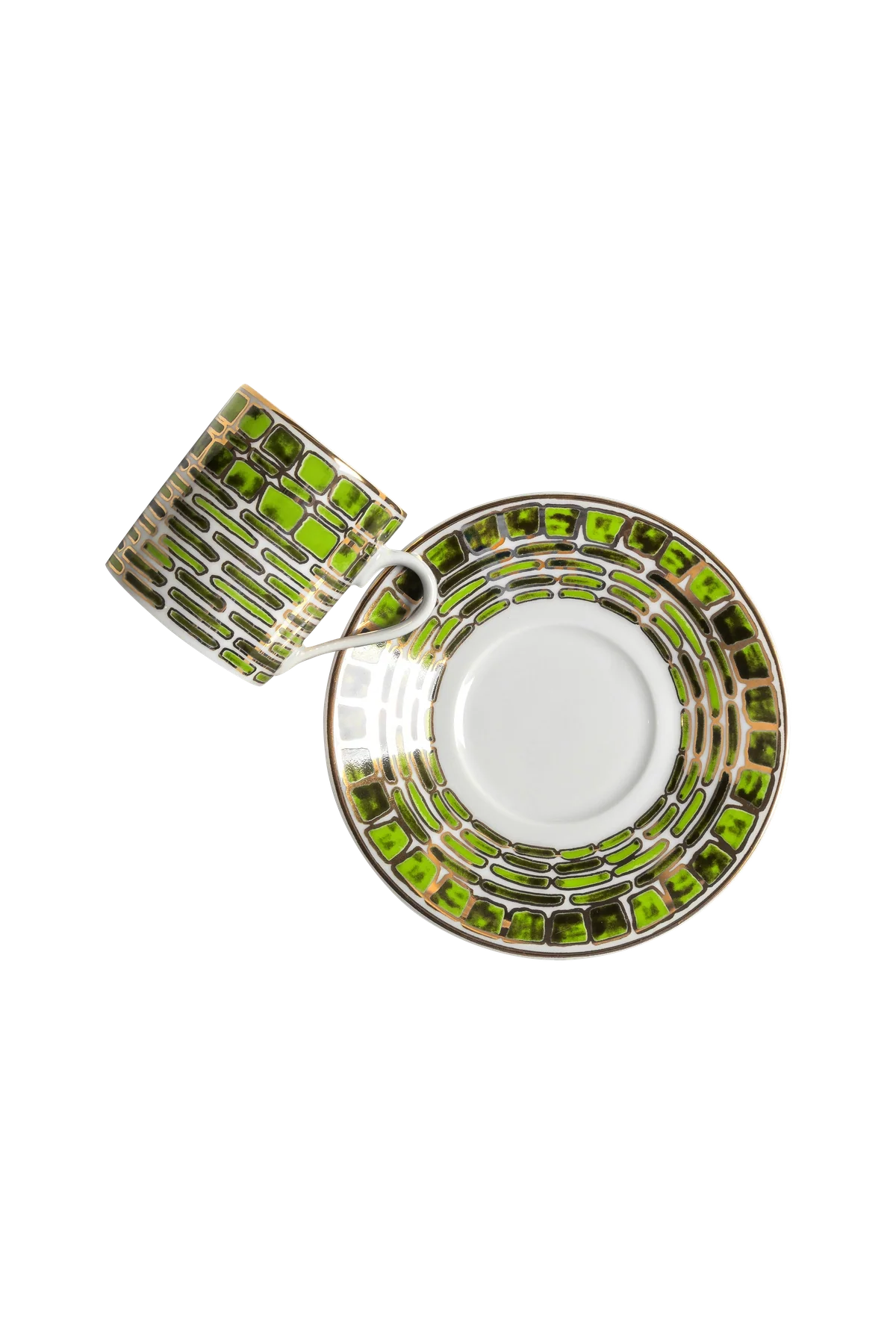 Espresso Cup and Saucer Jade Green