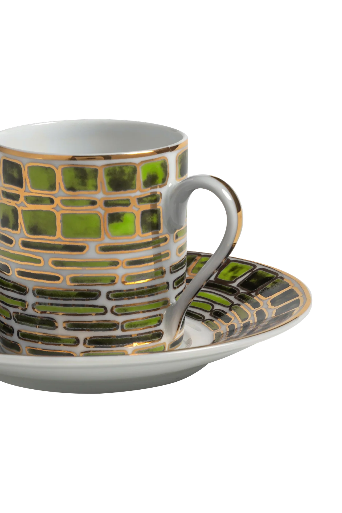 Espresso Cup and Saucer Jade Green