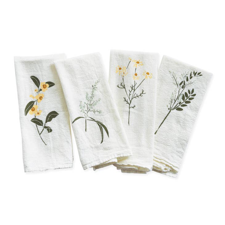 Set of 4 Cotton Flour Sack Napkins