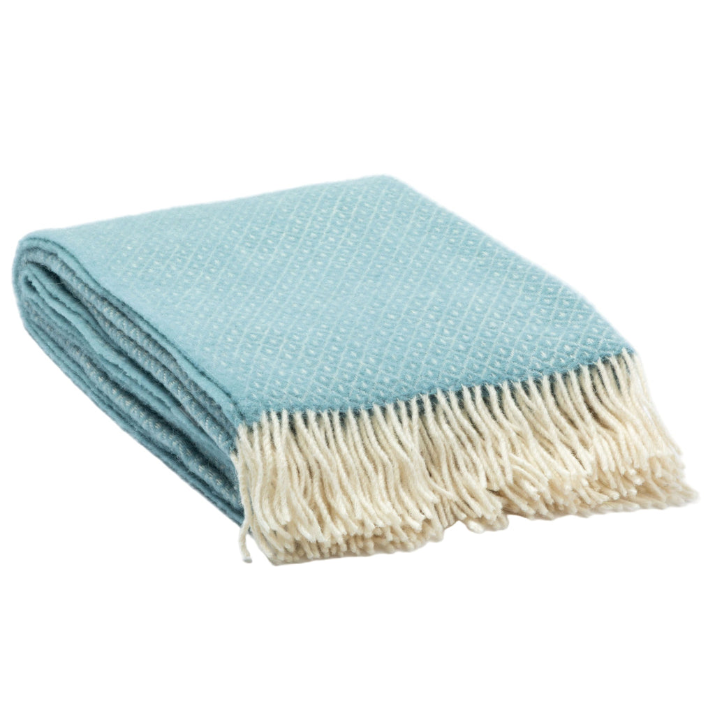 Ukrainian 100% Wool Fringed Throw Blanket