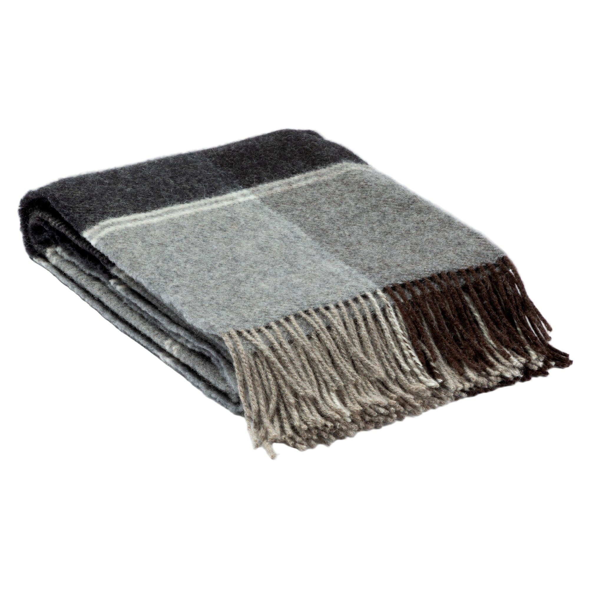 Ukrainian 100% Wool Fringed Throw Blanket