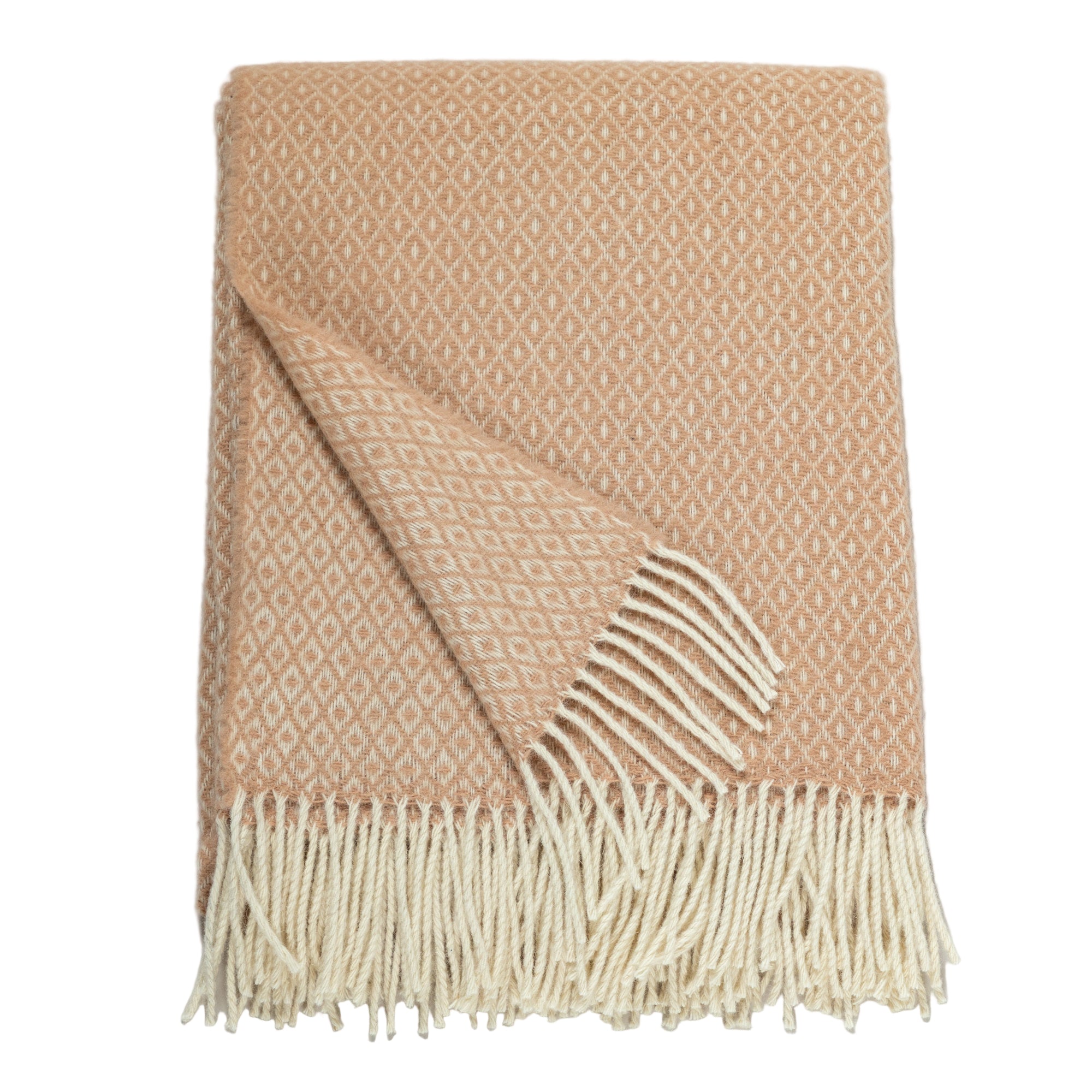 Ukrainian 100% Wool Fringed Throw Blanket