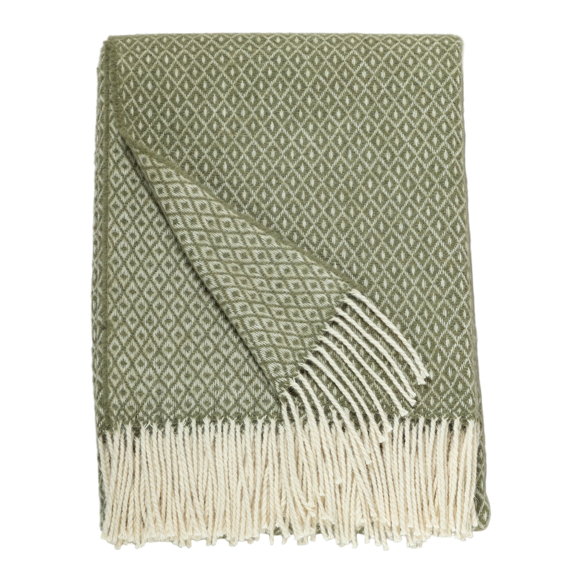 Ukrainian 100% Wool Fringed Throw Blanket