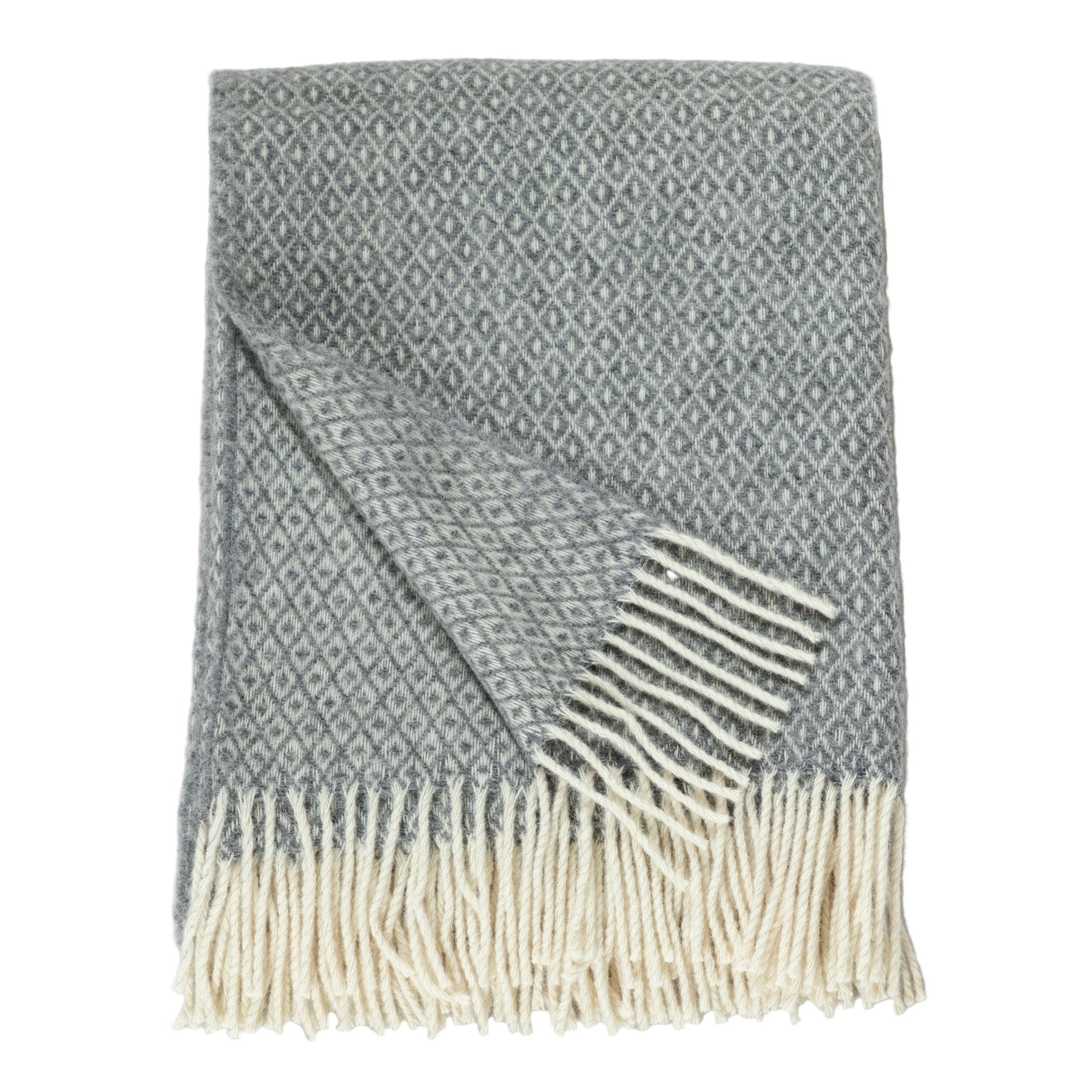 Ukrainian 100% Wool Fringed Throw Blanket