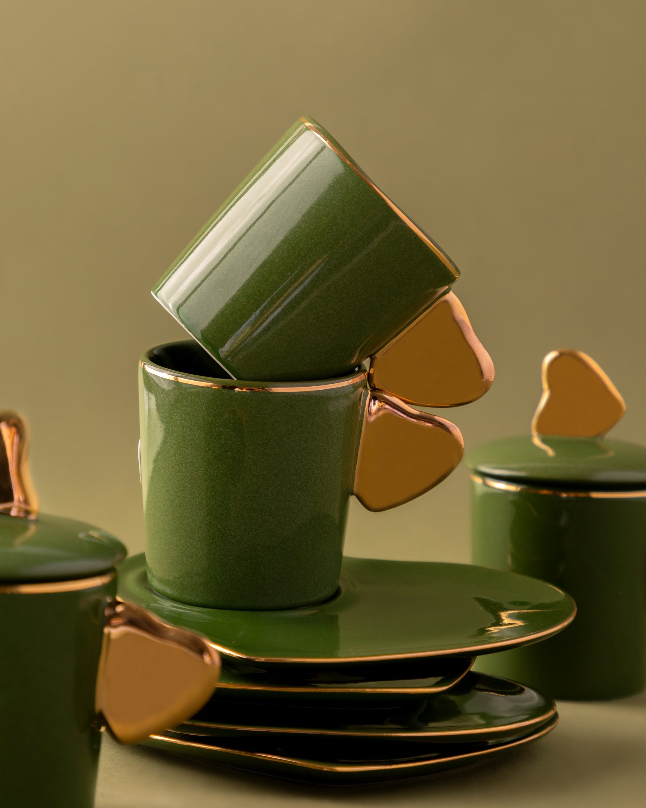 Espresso Cup and Saucer Coracao (4)