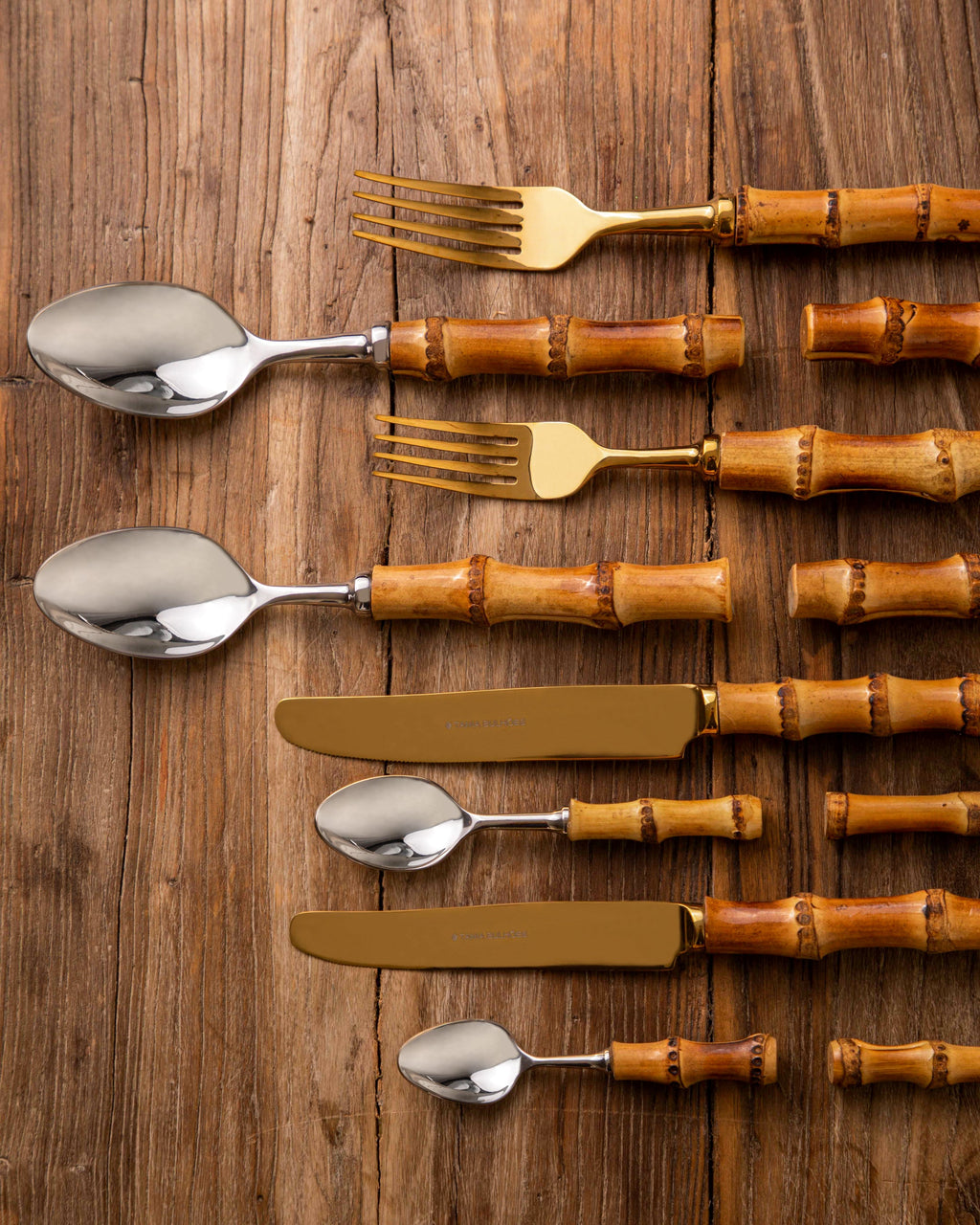 Flatware Angra Stainless Steel Bamboo (8)