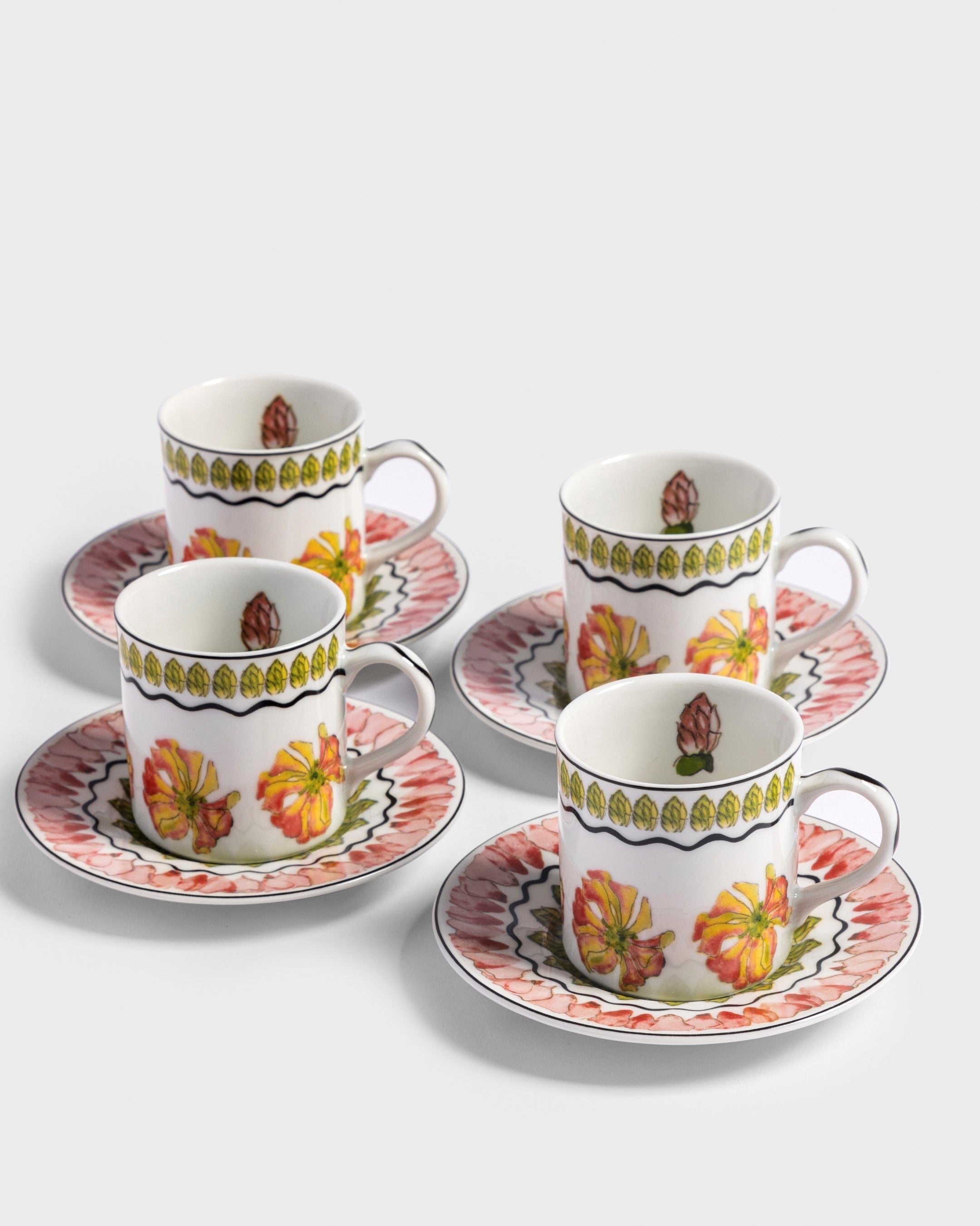 Espresso Cup and Saucer Tropicos (set of 4)