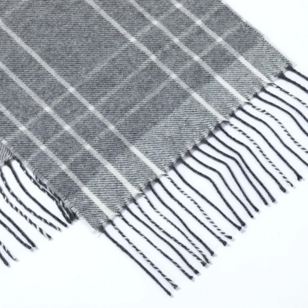 Ukrainian Merino Wool & Cashmere Plaid Scarf