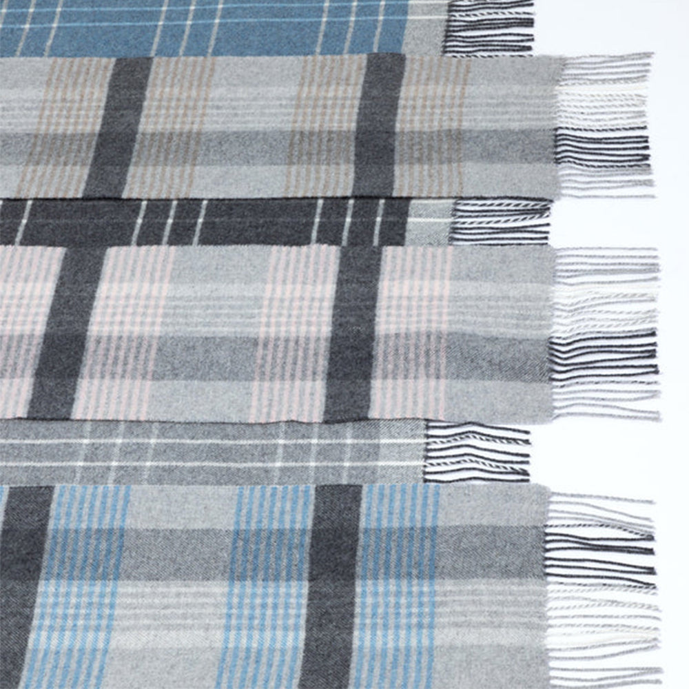 Ukrainian Merino Wool & Cashmere Plaid Scarf