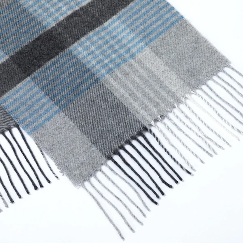 Ukrainian Merino Wool & Cashmere Plaid Scarf