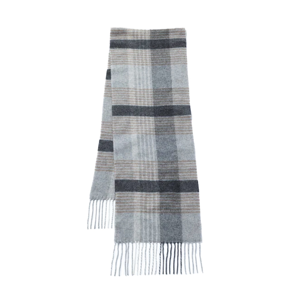 Ukrainian Merino Wool & Cashmere Plaid Scarf