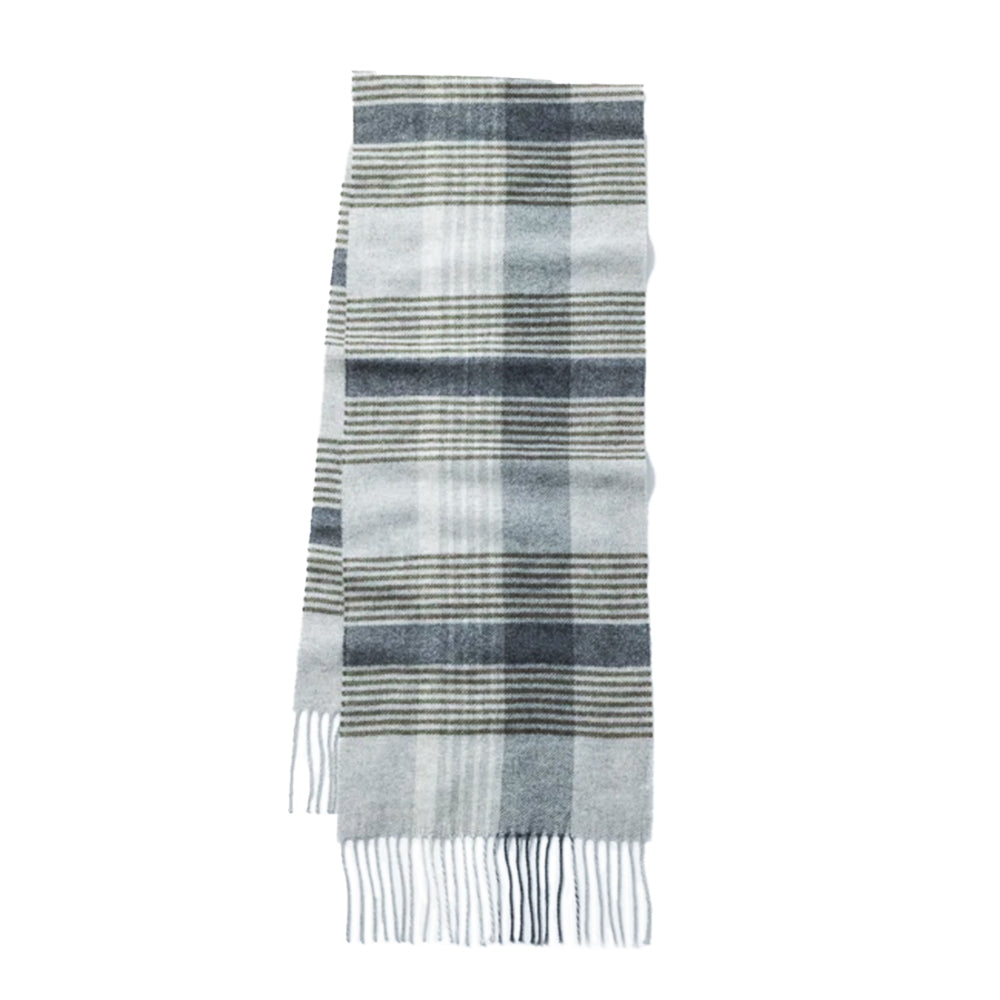 Ukrainian Merino Wool & Cashmere Plaid Scarf