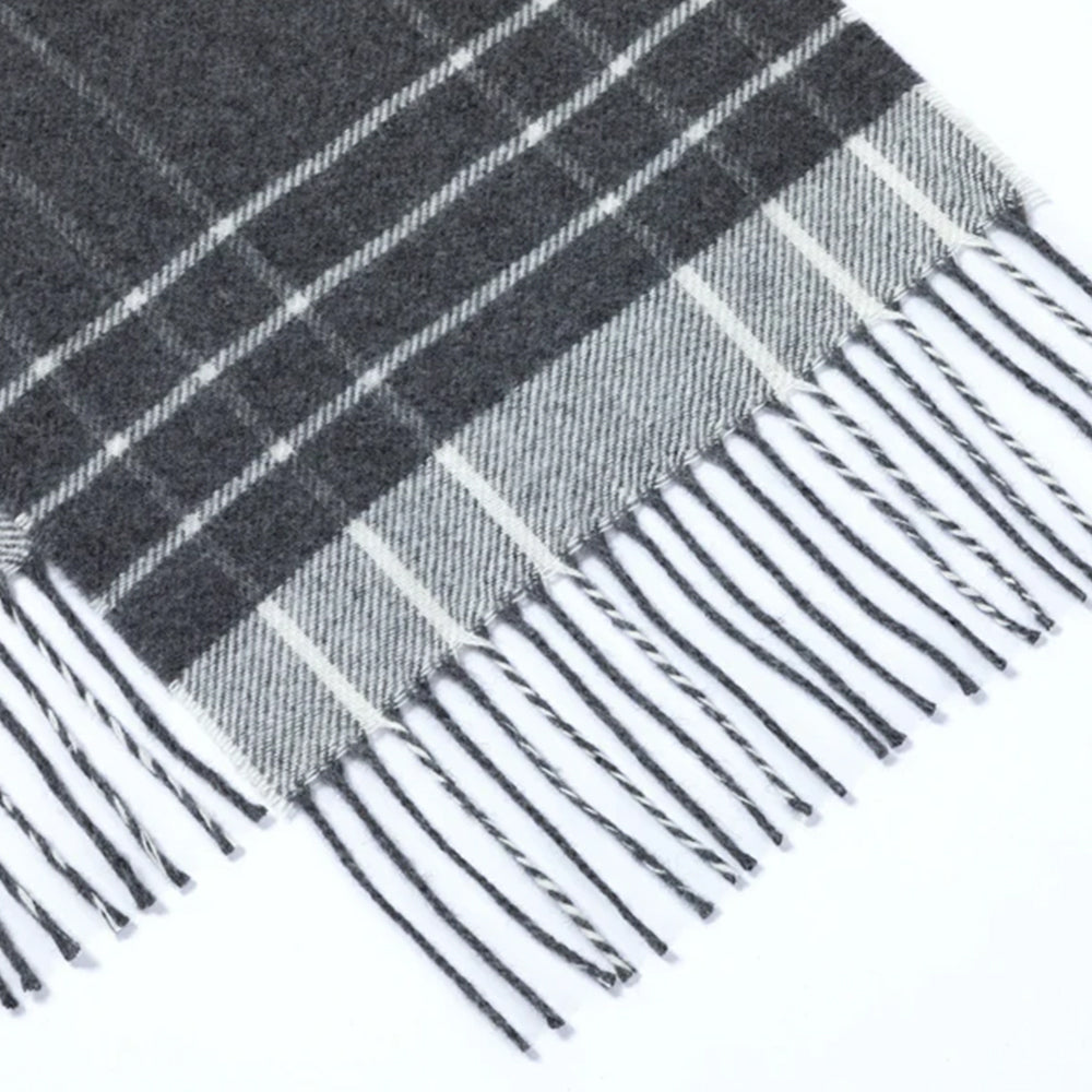 Ukrainian Merino Wool & Cashmere Plaid Scarf