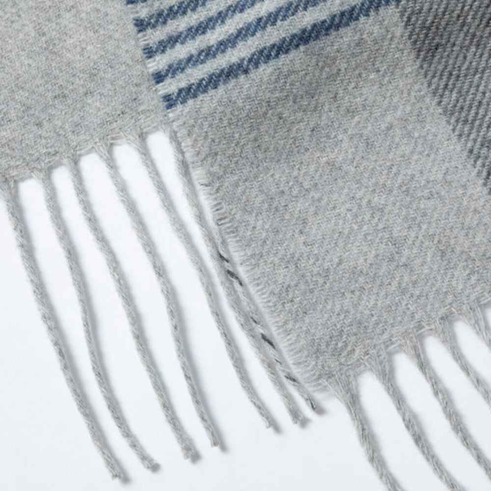 Ukrainian Merino Wool & Cashmere Plaid Scarf