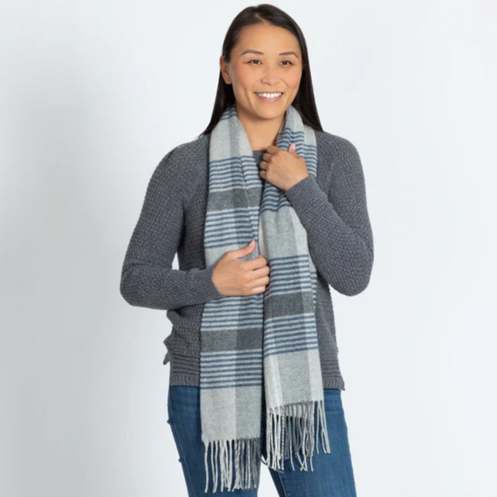 Ukrainian Merino Wool & Cashmere Plaid Scarf
