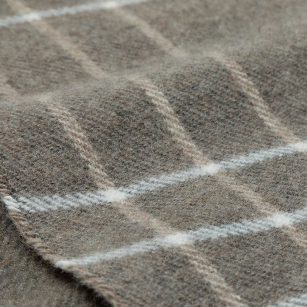 Ukrainian Merino Wool & Cashmere Plaid Scarf