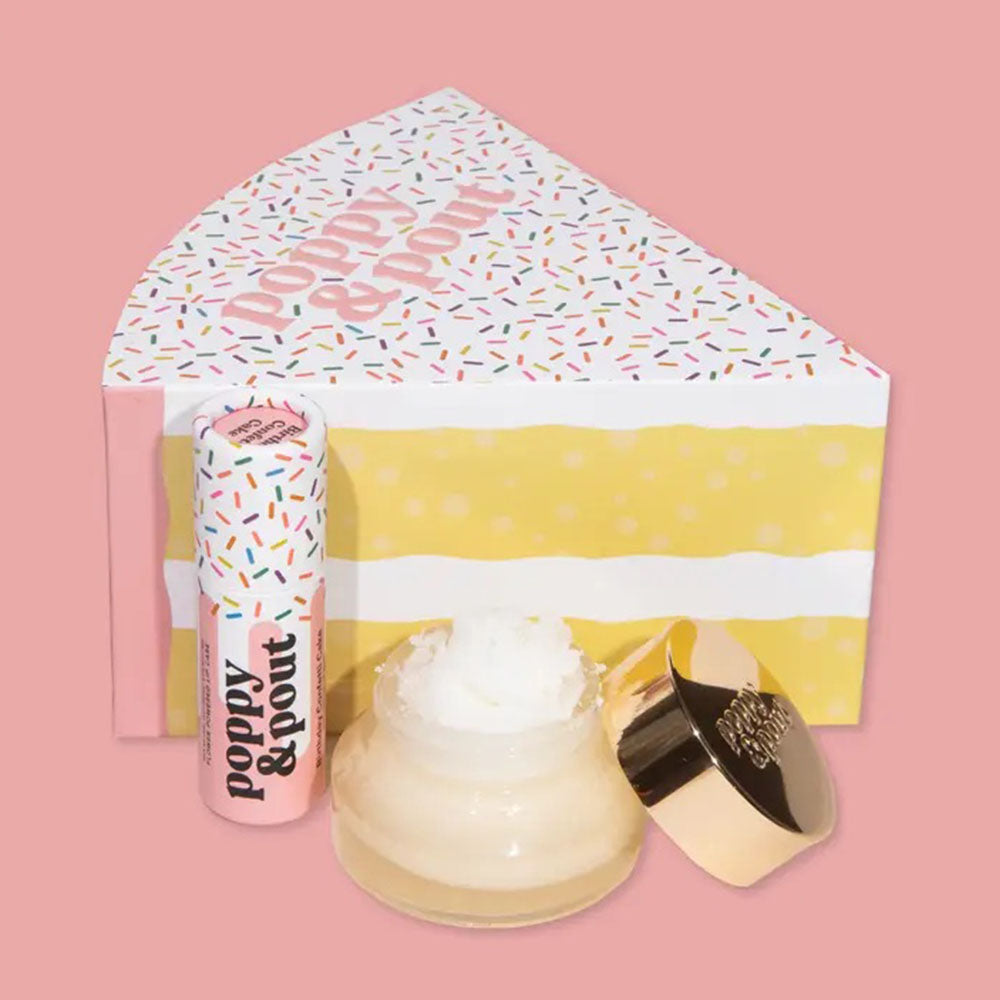 Poppy & Pout Birthday Cake Lip Care Duo