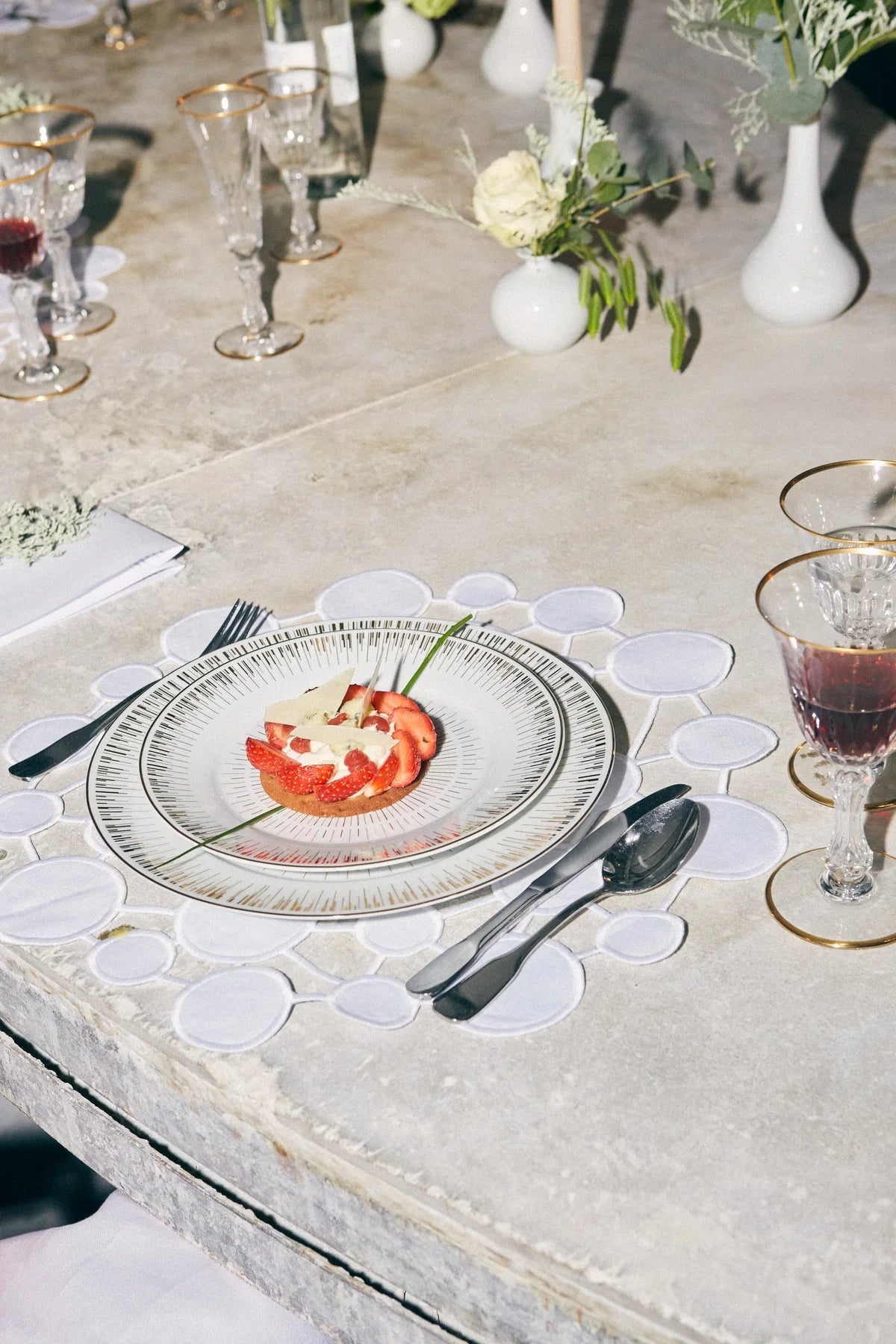 Placemat Esferas White