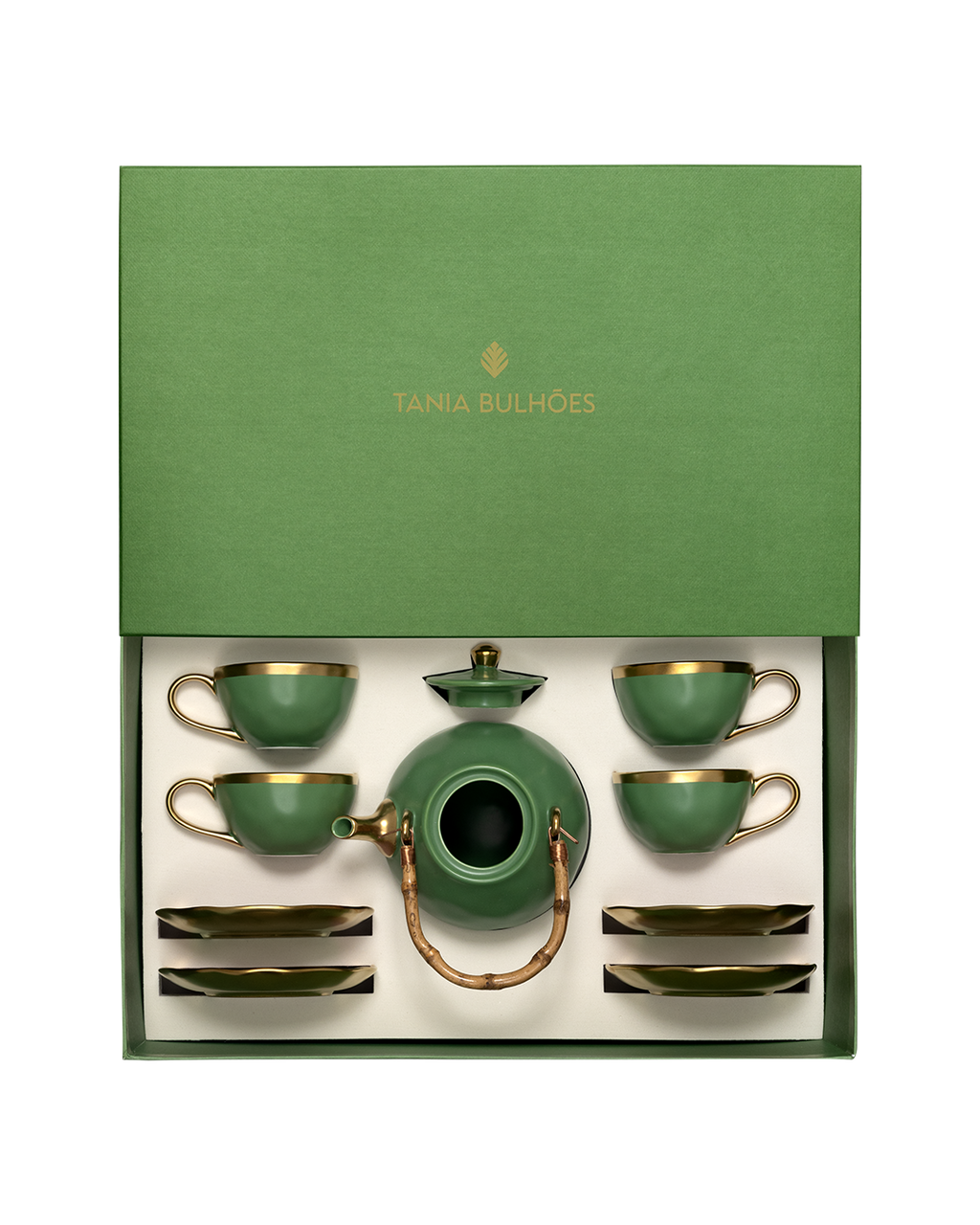 Tea Set Mediterraneo Green (set of 5)