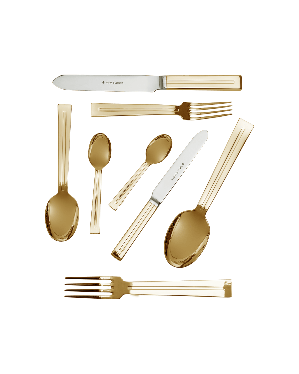 Flatware Metropole Gold-Plated Stainless Steel (8)