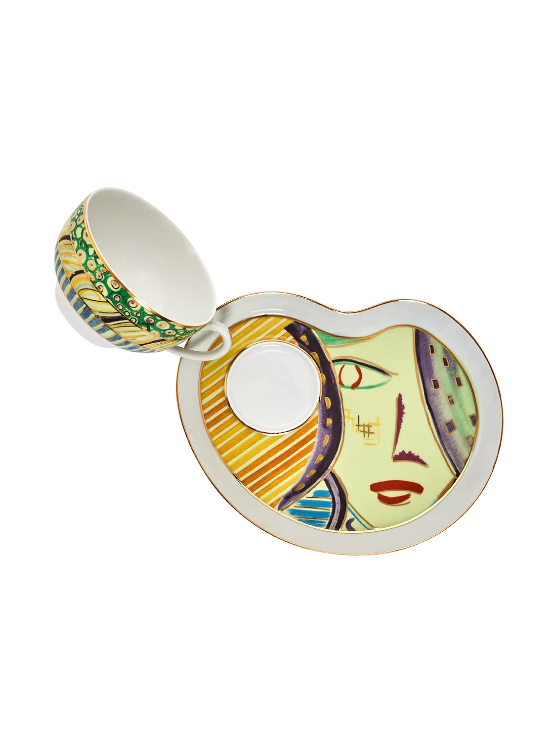 Tea Cup and Petit Four Portrait (set of 2)
