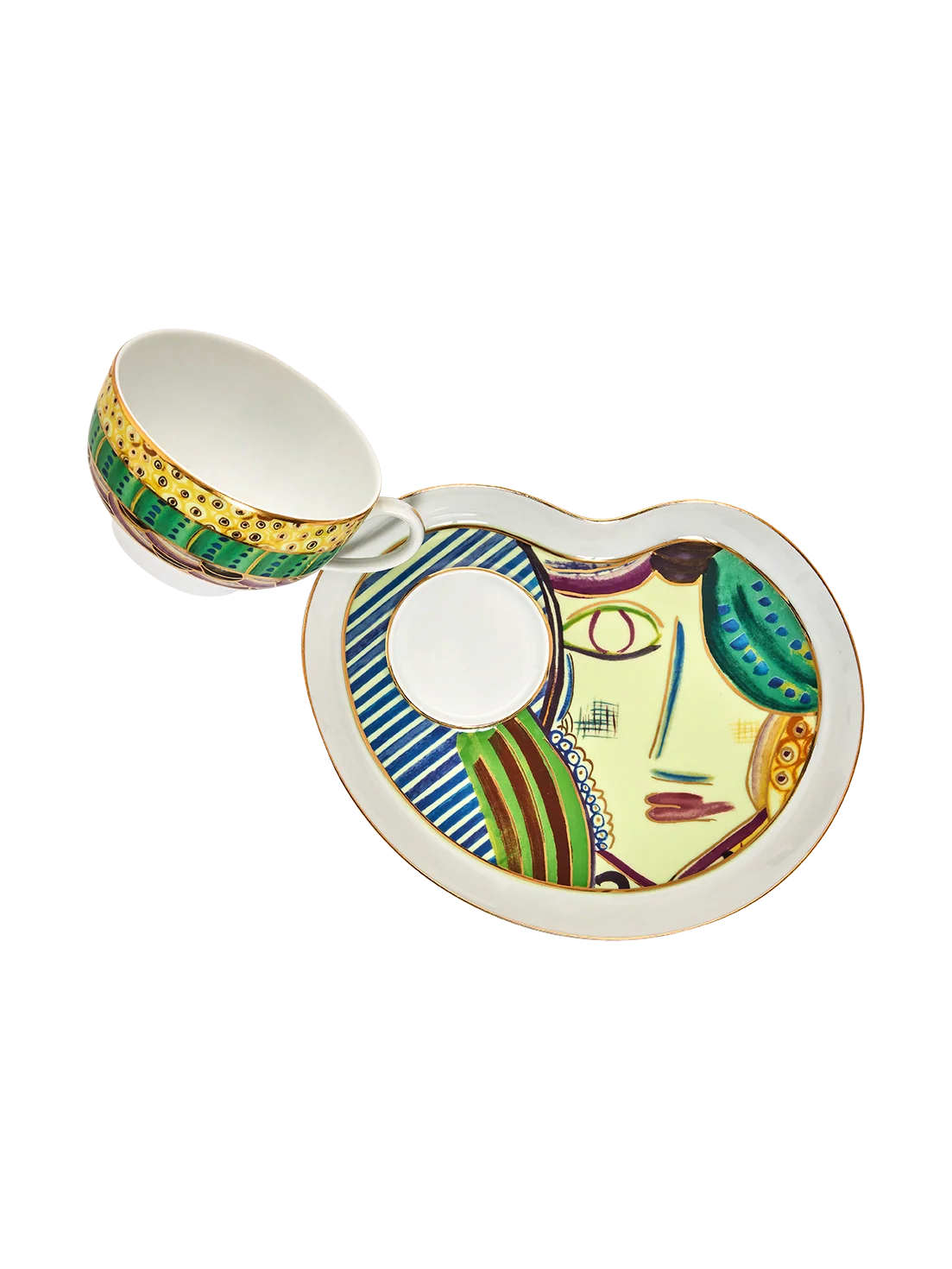 Tea Cup and Petit Four Portrait (set of 2)
