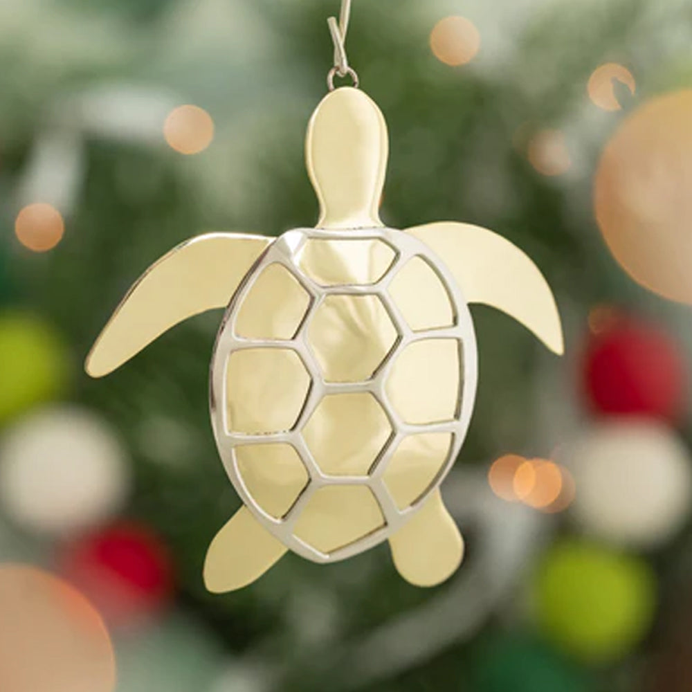 Sea Turtle Mixed Metal Ornament