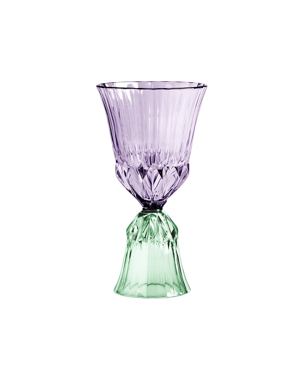 Stemmed Glass Sardegna Purpura & Green