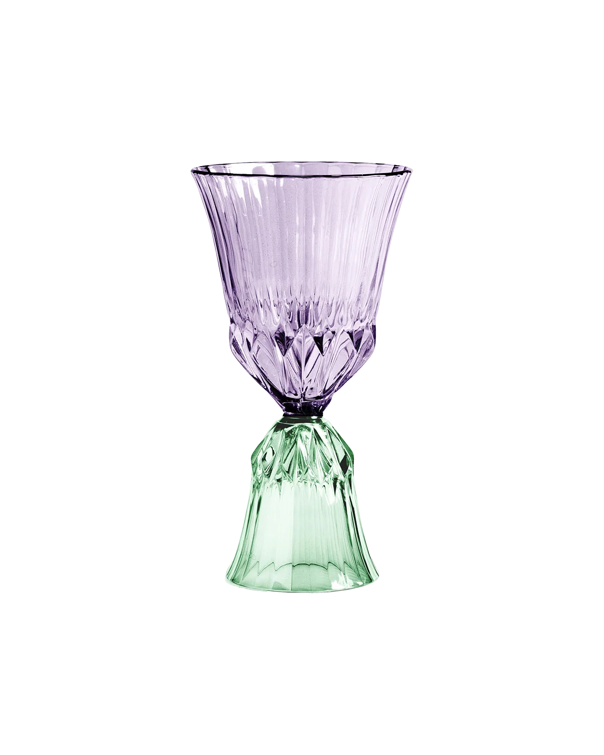 Stemmed Glass Sardegna Purpura & Green