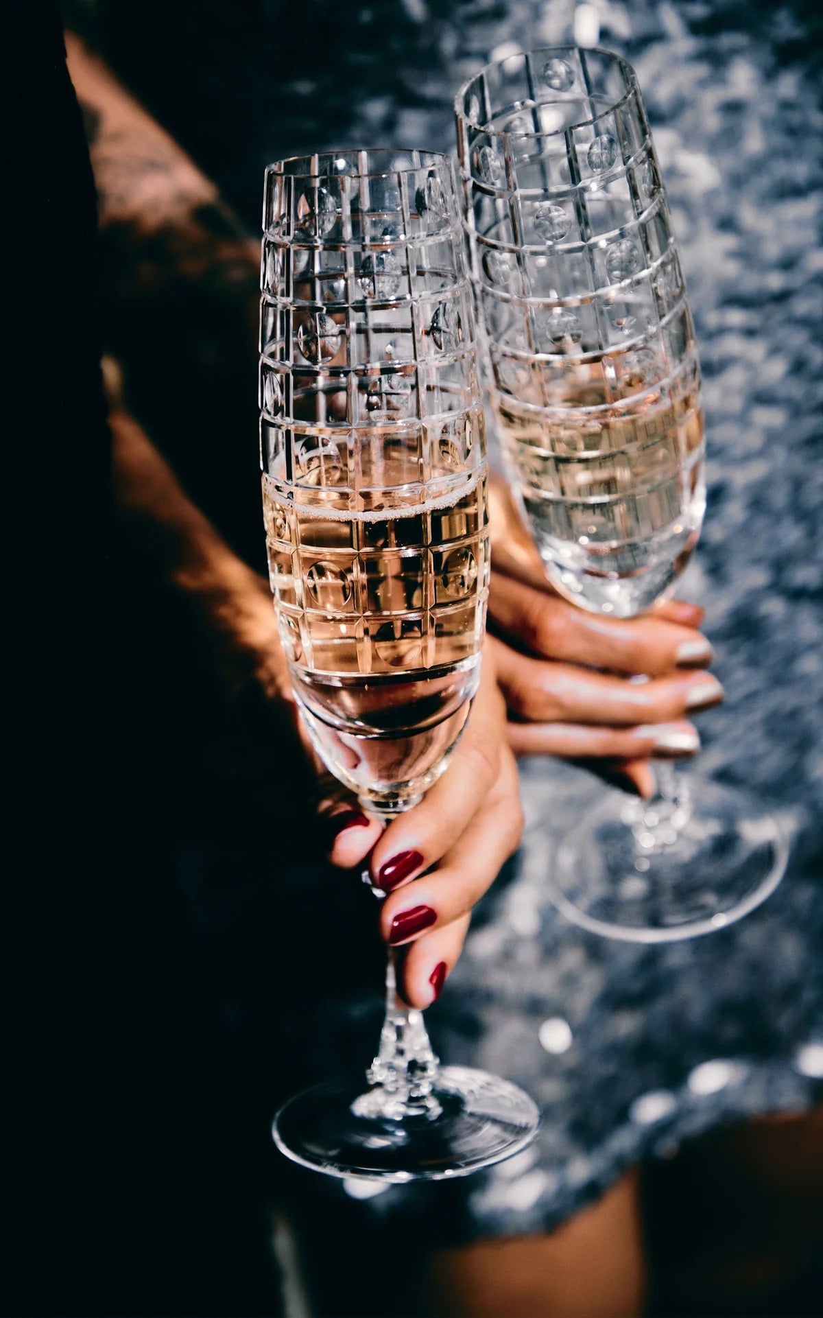 Champagne Glass Jacaranda Clear