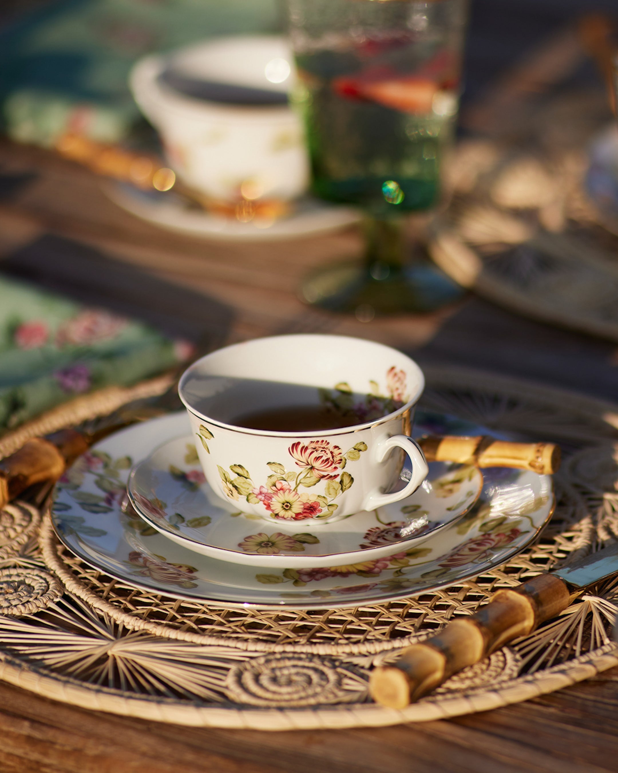 Tea Cup and Saucer Flor do Ocidente (4)