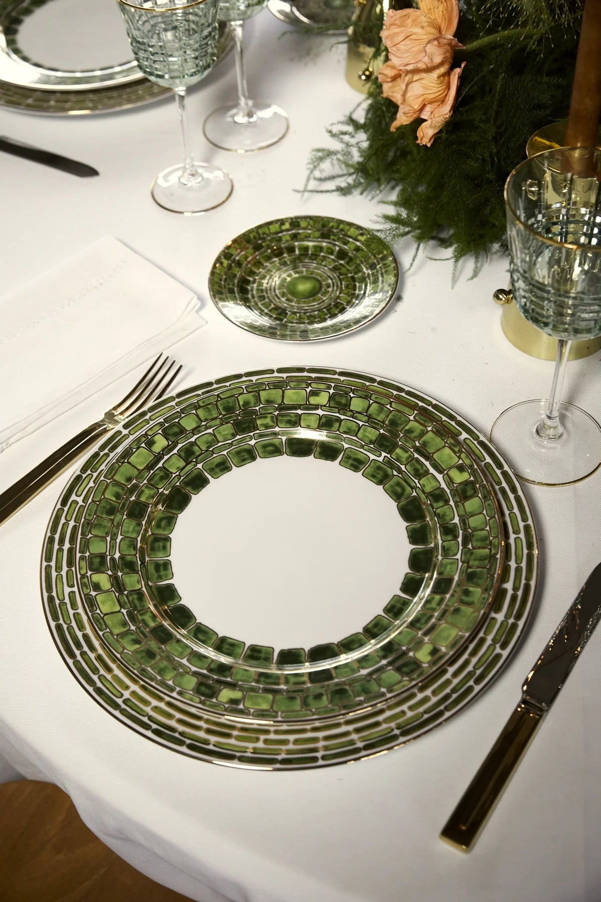Bread Plate Jade Green