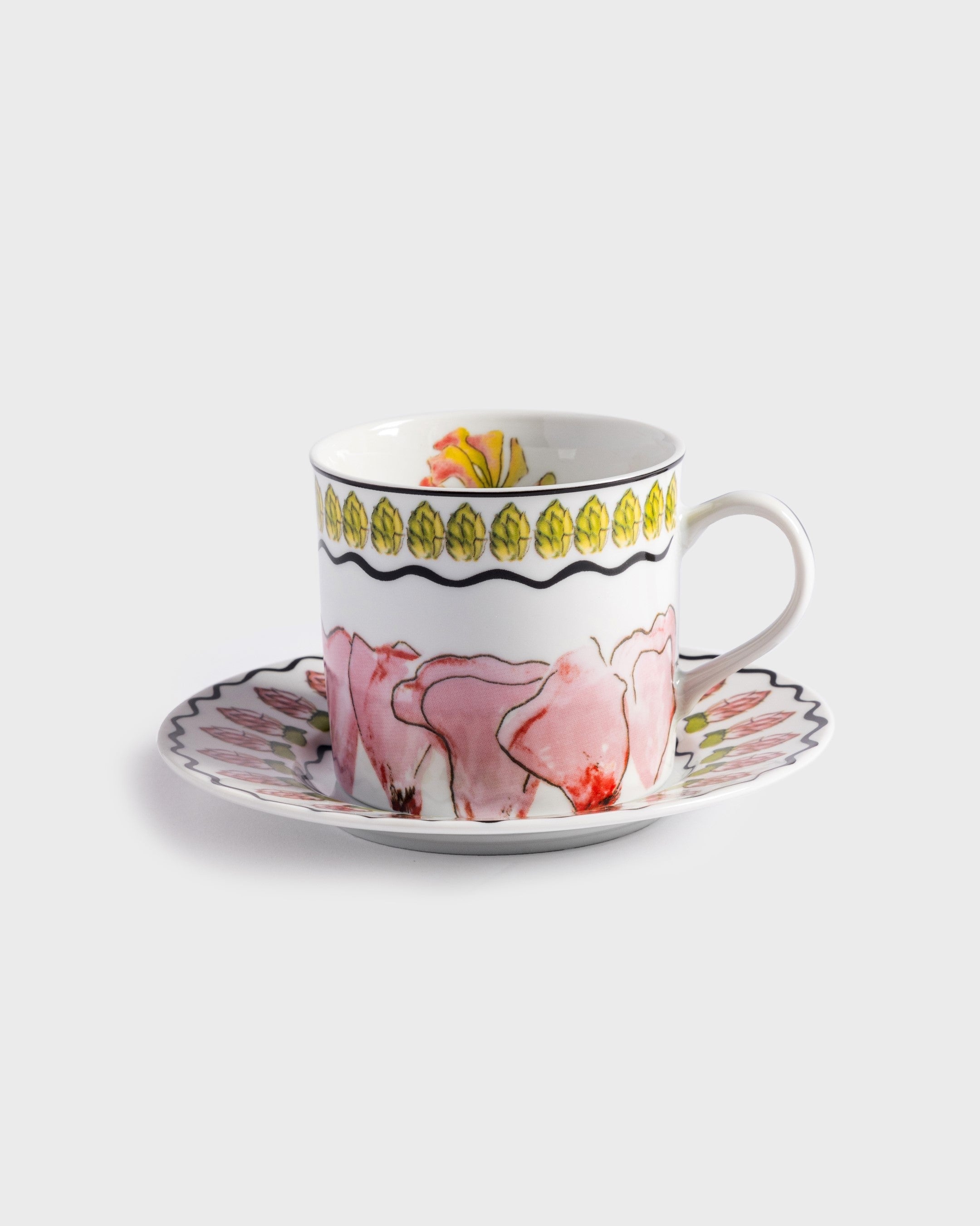Tea Cup and Saucer Tropicos (set of 4)