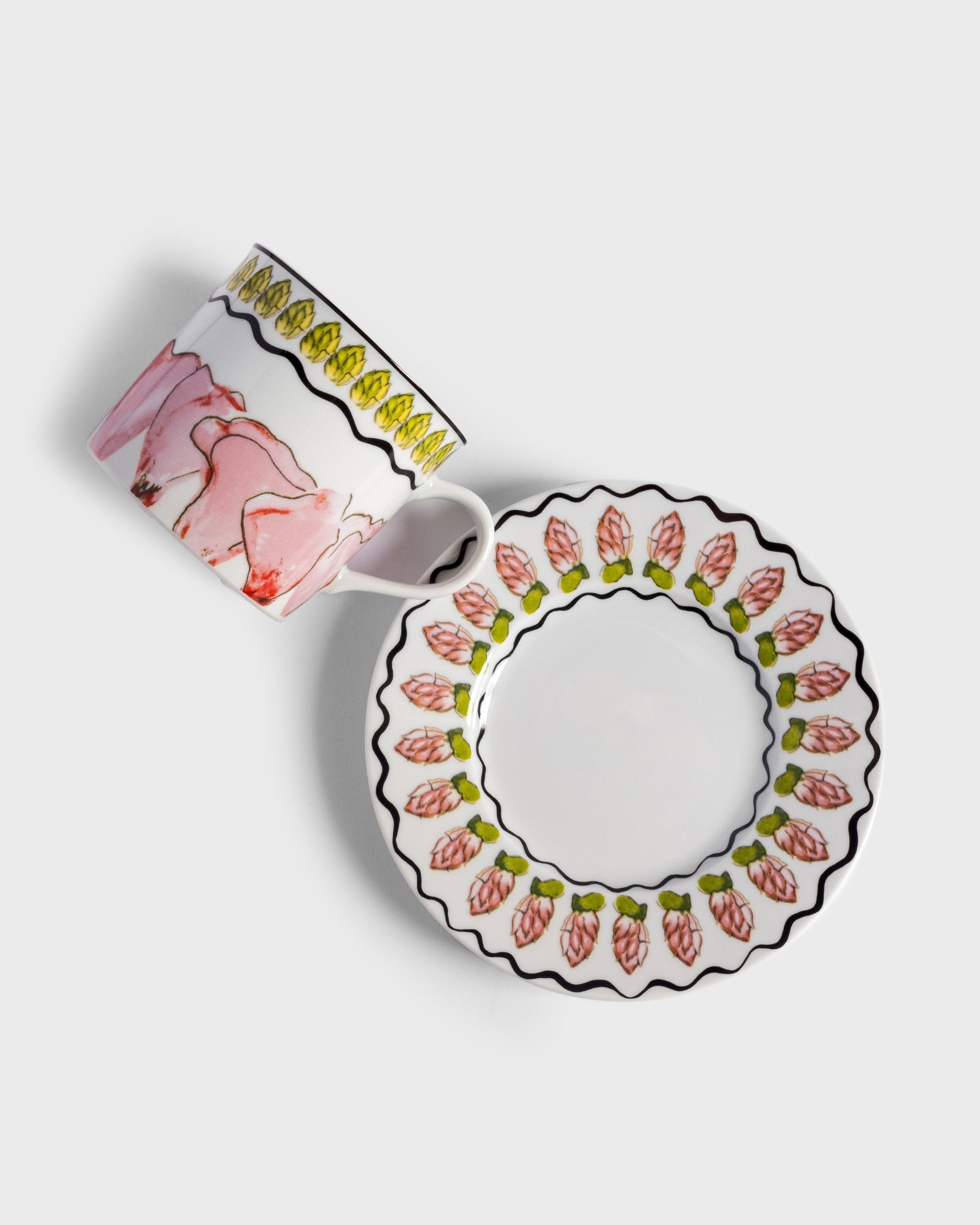 Tea Cup and Saucer Tropicos (set of 4)