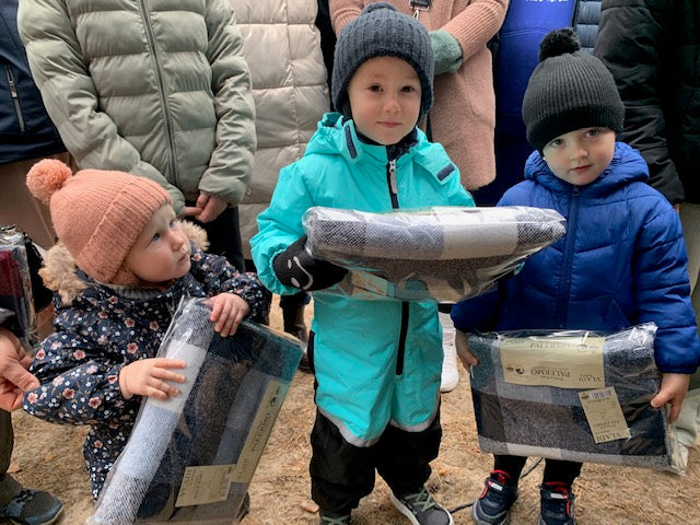 Ukrainian 100% Wool Fringed Throw Blanket