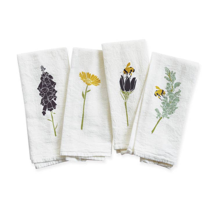 Set of 4 Cotton Flour Sack Napkins