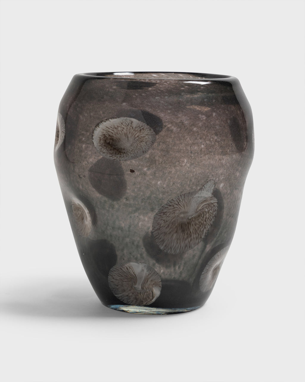 Glass Vase Piemonte Grey & White Large