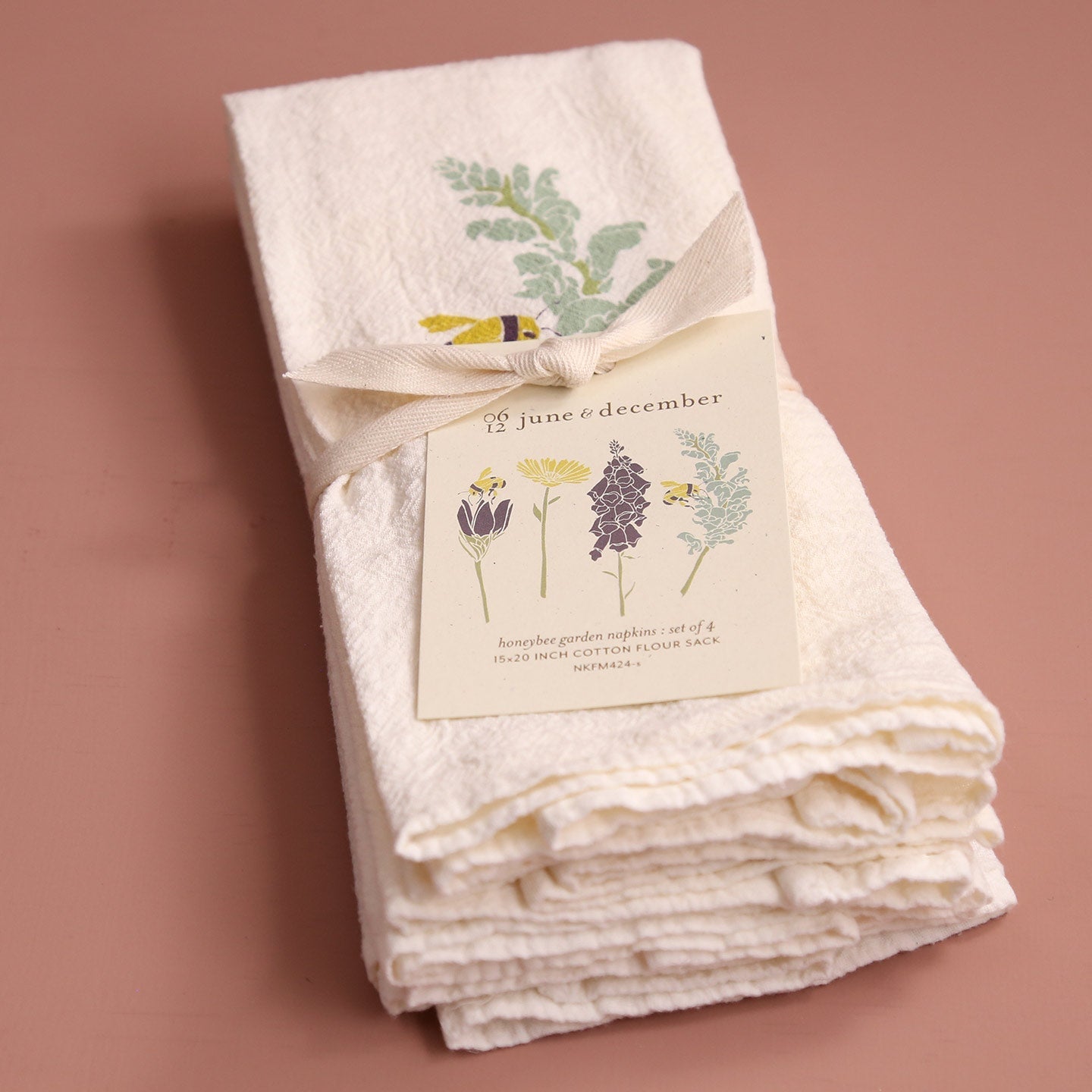 Set of 4 Cotton Flour Sack Napkins
