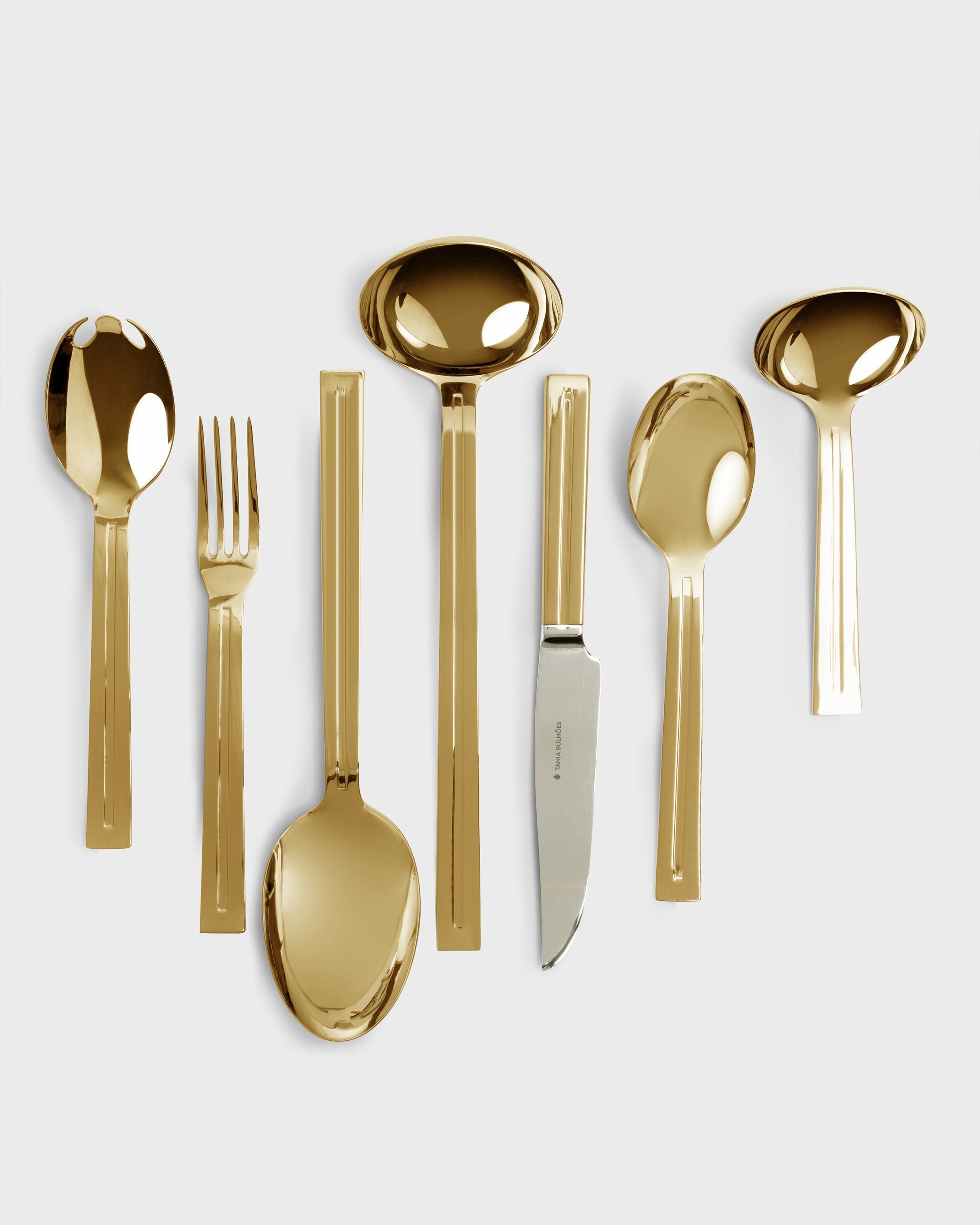Serving Utensils Metropole Gold-Plated Stainless Steel (7)