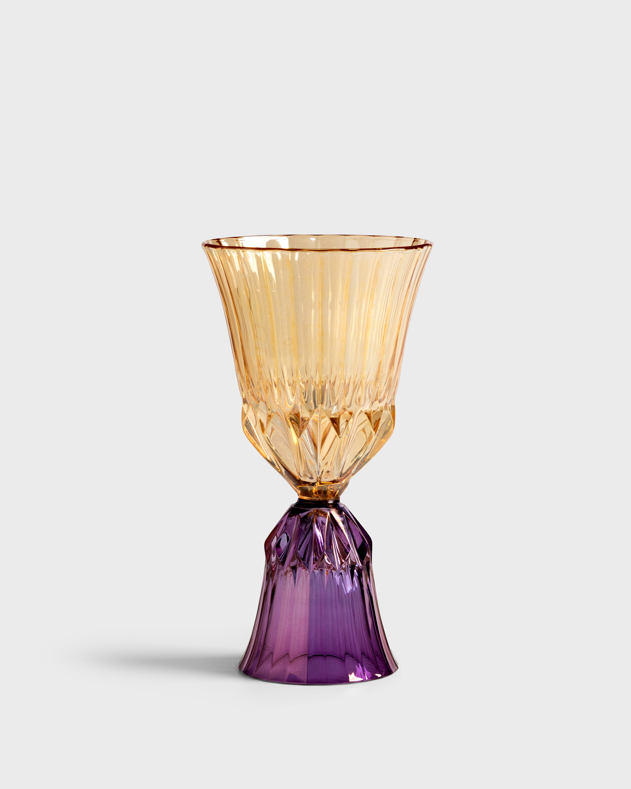 Stemmed Glass Sardegna Amber & Purpura