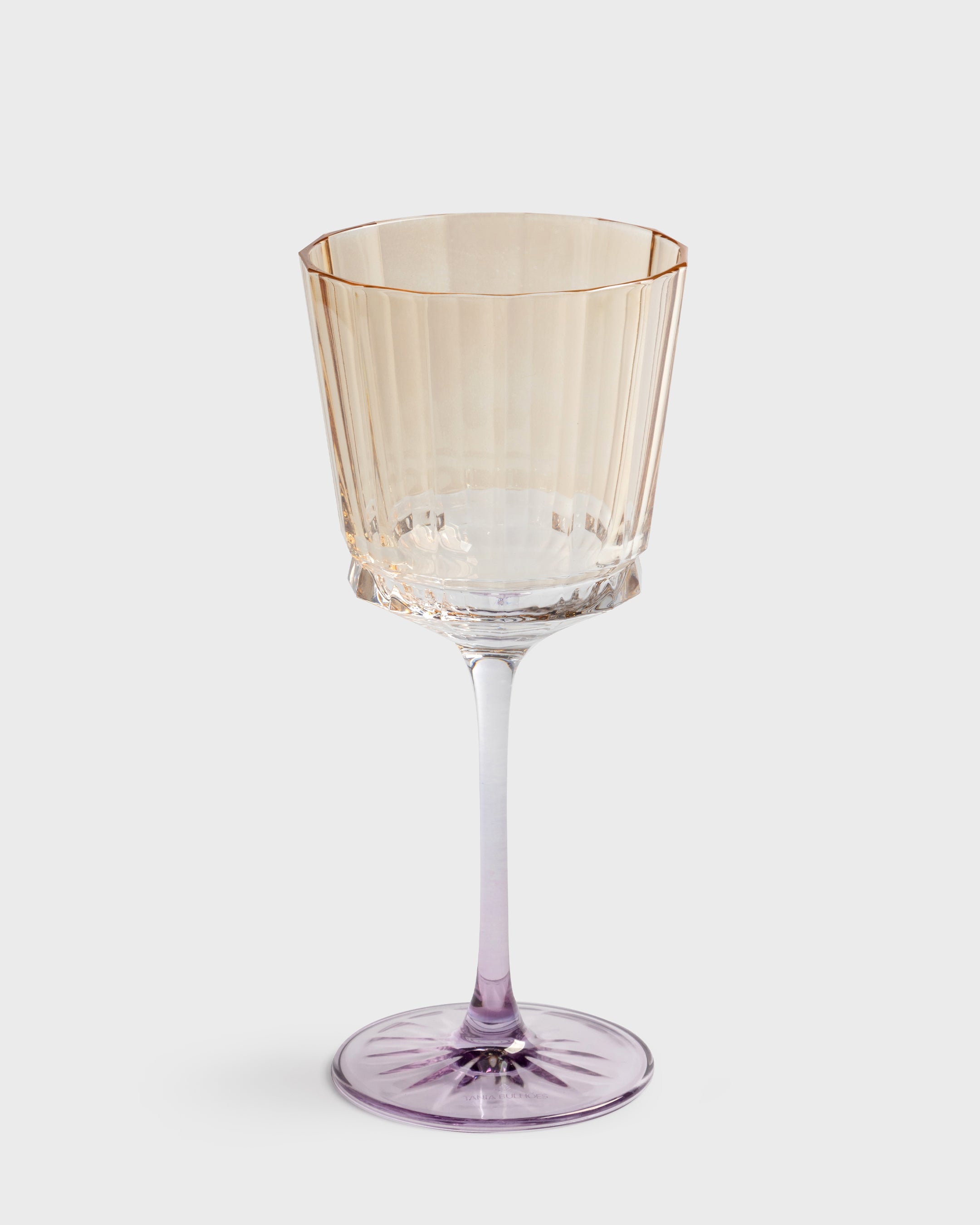 Stemmed Glass Verona Amber & Purpura