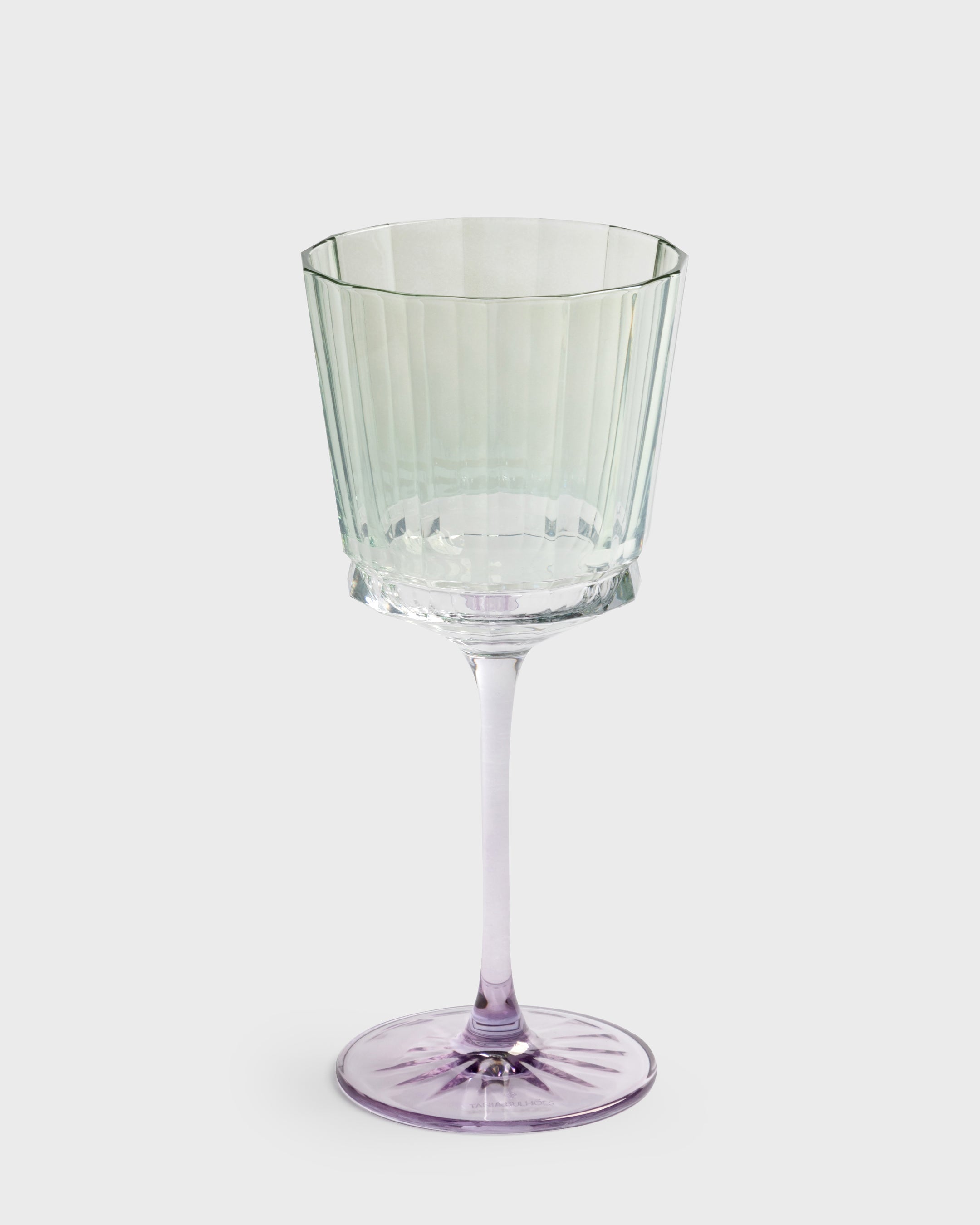 Stemmed Glass Verona Green & Purpura
