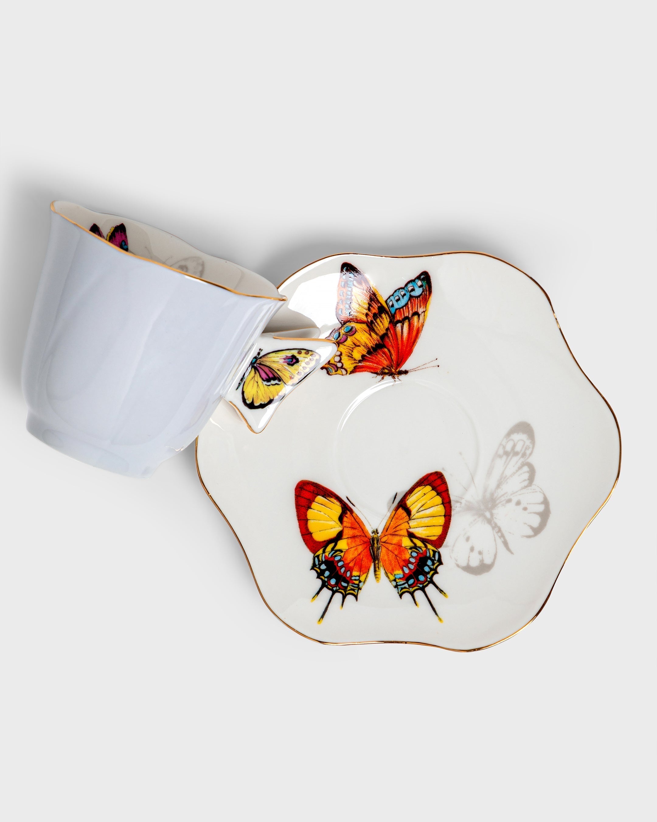 Tea Cup and Saucer Borboleta (4)